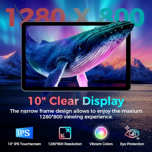 Image of Android tablet 10 inch, Android 16 Tablet with Keyboard, 26GB+256GB+2TB Expand, 2 in 1 Tablet with Gemini AI, 8-Core, 8000mAh, Widevine L1, GMS, Electronics Tablets with Case /Mouse /Stylus-Green Case