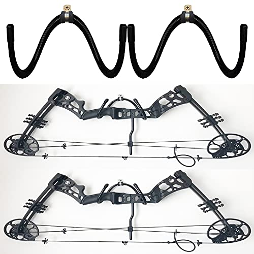 AUXPhome 2 Pack Wall Storage Display Rack - Bow Hanger Hooks Wall Holder - No Scratches - Hold up to 20 Lbs - Hold 2 Bows