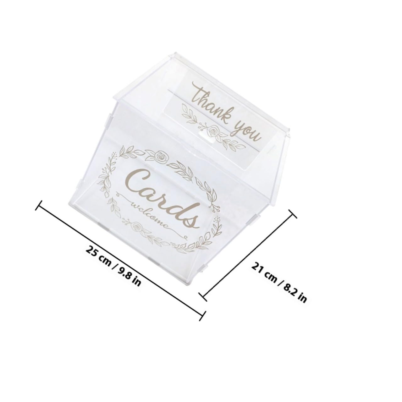 Housoutil Acryl Kartenbox Hochzeit mit Schloss, Große Selbstgemacht Geldbox
