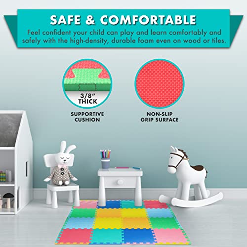 Prosource K-1004-SOLID-16 Foam Puzzle Floor Play Mat For Kids And Babies thumb #4
