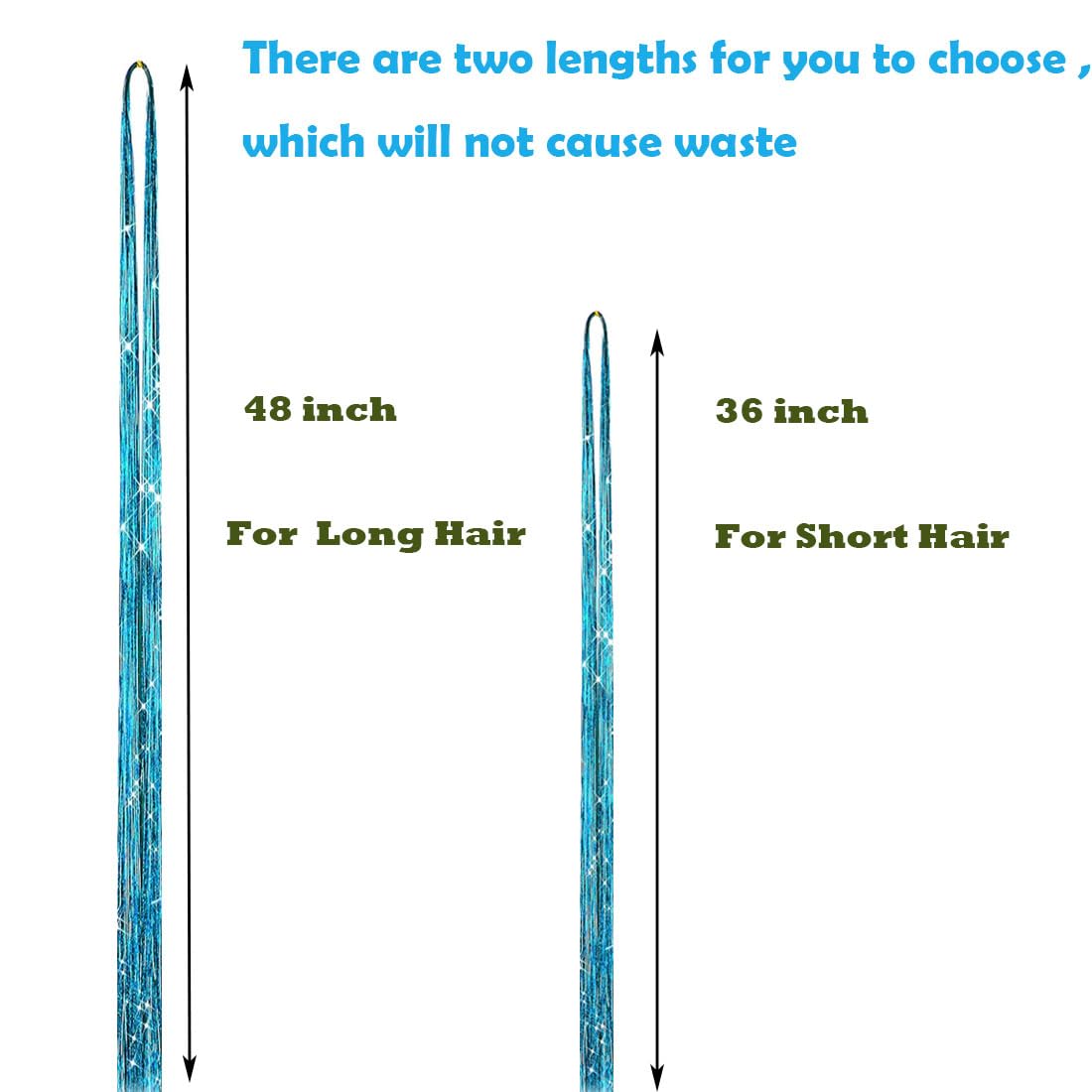 Hair Tinsel Kit Fairy Tinsel Hair Extensions with Tools - Image 4
