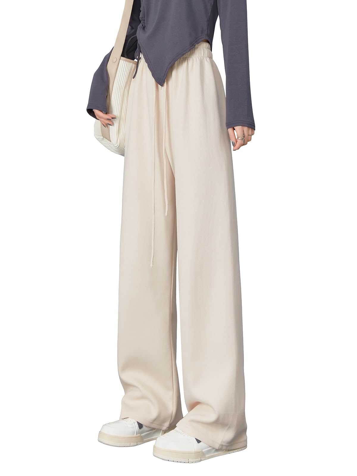 Pantalon Jogging Femme En Coton - Survêtement Décontracté, Taille élastique, Idéal Pour Le Sport Et L'été
