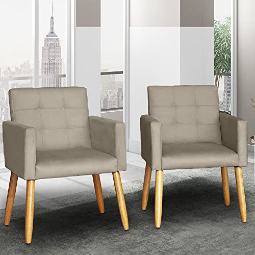 Kit 2 Poltronas Cadeira Decorativa para sala de estar recepção re...