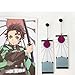 925 Sterling Silver Tanjiro Earrings,Anime Cosplay Tanjiro Black Earrings Ear clip For Men Women Earrings (E1)