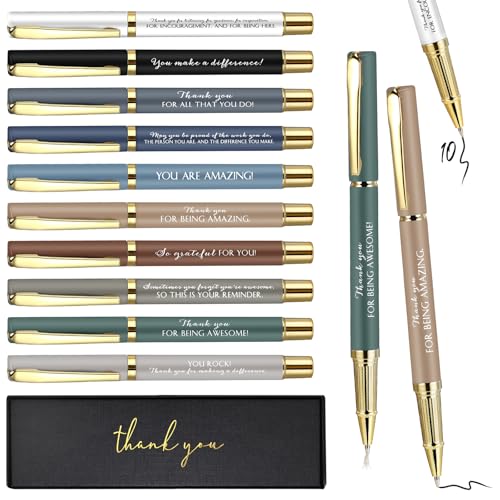 PerKoop 10 Sets Thank You Gifts, Appreciation Pens with Boxes for Men Women