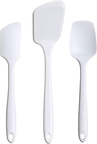 GIR Get It Right - Juego de 3 utensilios de cocina de silicona definitivos - Espátula, volteador y espátula cuchara - Utensilios de cocina no