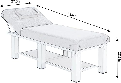 Miniatura 7 de Cama de masaje ajustable, cama de spa, cama facial, se puede utilizar como mesa de terapia física para el hogar, mesa de masaje facial, superficie
