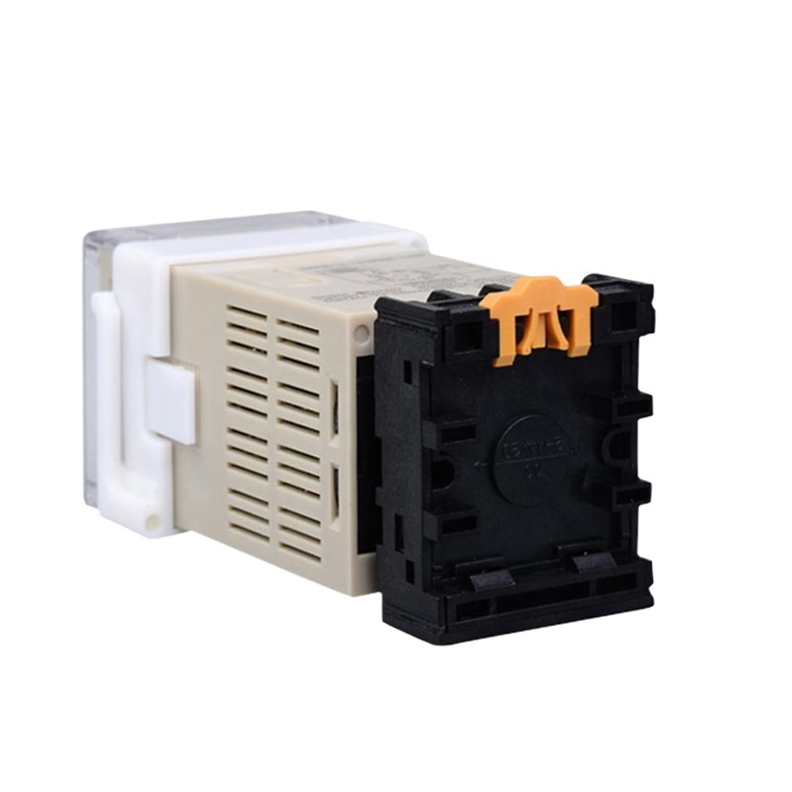 Temporizador programable LED Digital DH48S-1Z, Interruptor de relé de Tiempo DH48S 0,01 S-99H99M, Carril DIN AC110V 220V 12V 24V DC con Base (Size : AC110V)