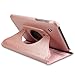 kwmobile Rotating Case Compatible with Samsung Galaxy Tab 2 7.0 P3110 / P3100 - Case PU Leather Tablet Cover with Stand - Rose Gold
