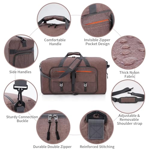 Sac de voyage grande capacité Vomgomfom avec fermeture robuste - 5