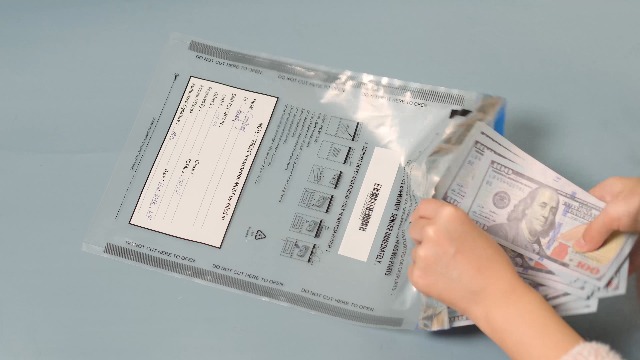 100-Pack White Bank Deposit Bags – 9" X 12" Plastic Cash Bags With Security Seal, Alphanumeric Tracking & Barcode