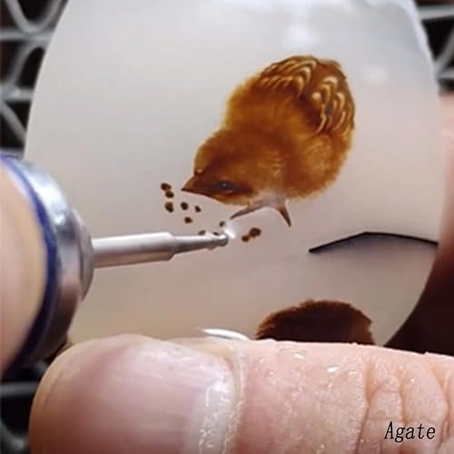 Miniatura 4 de Juego de 30 rebabas de diamante con forma de bola, brocas de diamante montadas en diamante de 332 pulgadas para herramientas rotativas (tamaño 0.039