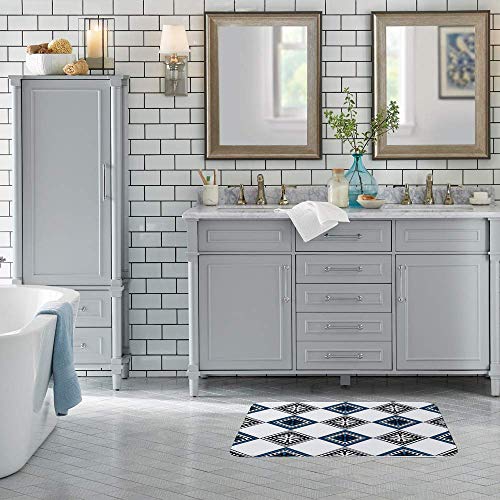 Tapis de bain absorbant et antidérapant lavable en machine pour douche