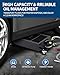 ExploreHorizon 20GAL Heavy-Duty Oil Drain Pan with 12V Electric Pump, 8.2FT Hose & Folding Handle for Cars, Trucks, RVs, Black