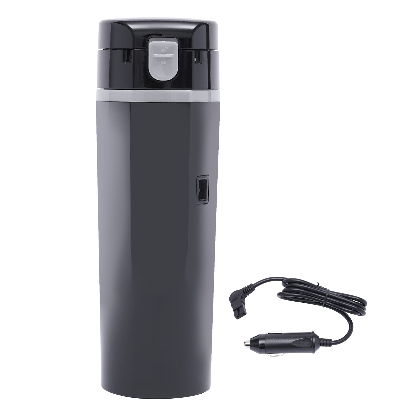 Tazza dell'acqua riscaldata da 12 V, 24 V, bollitore elettrico per auto/camion, 500 ml, con fodera in acciaio inox 304