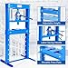 20 Ton Hydraulic h-Frame Shop Press, Heavy Duty Press with Adjustable Table & Stamping Plates for Auto Repair, Garage, Metalworking, Industrial Use - Blue