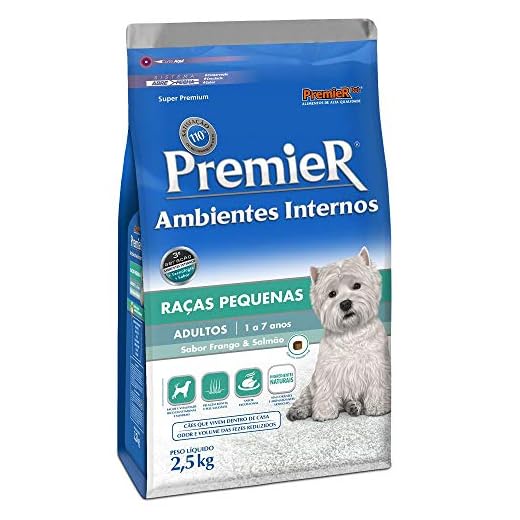 Ração Premier Ambientes Internos para Cães Adultos Sabor Frango e Salmão, 2,5kg Premier Pet Raça Adulto,