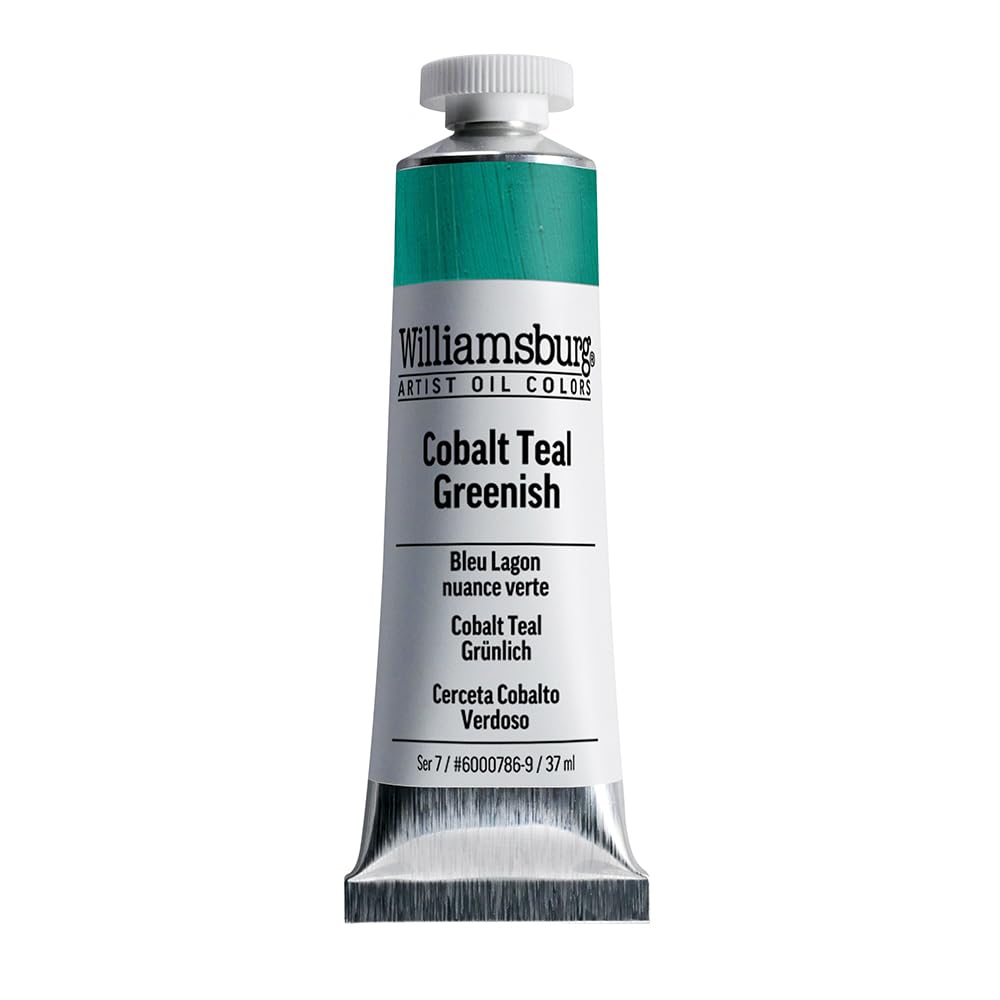 Cobalt Teal Greenish Williamsburg tube 37ml peinture huile vert bleu pour glacis et empâtements