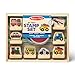 Melissa & Doug My First Wooden Stamp Set - Vehicles (Arts & Crafts, Sturdy Wooden Storage Box, Washable Ink, 10 Pieces, Great Gift for Girls and Boys - Best for 3, 4, 5, and 6 Year Olds)