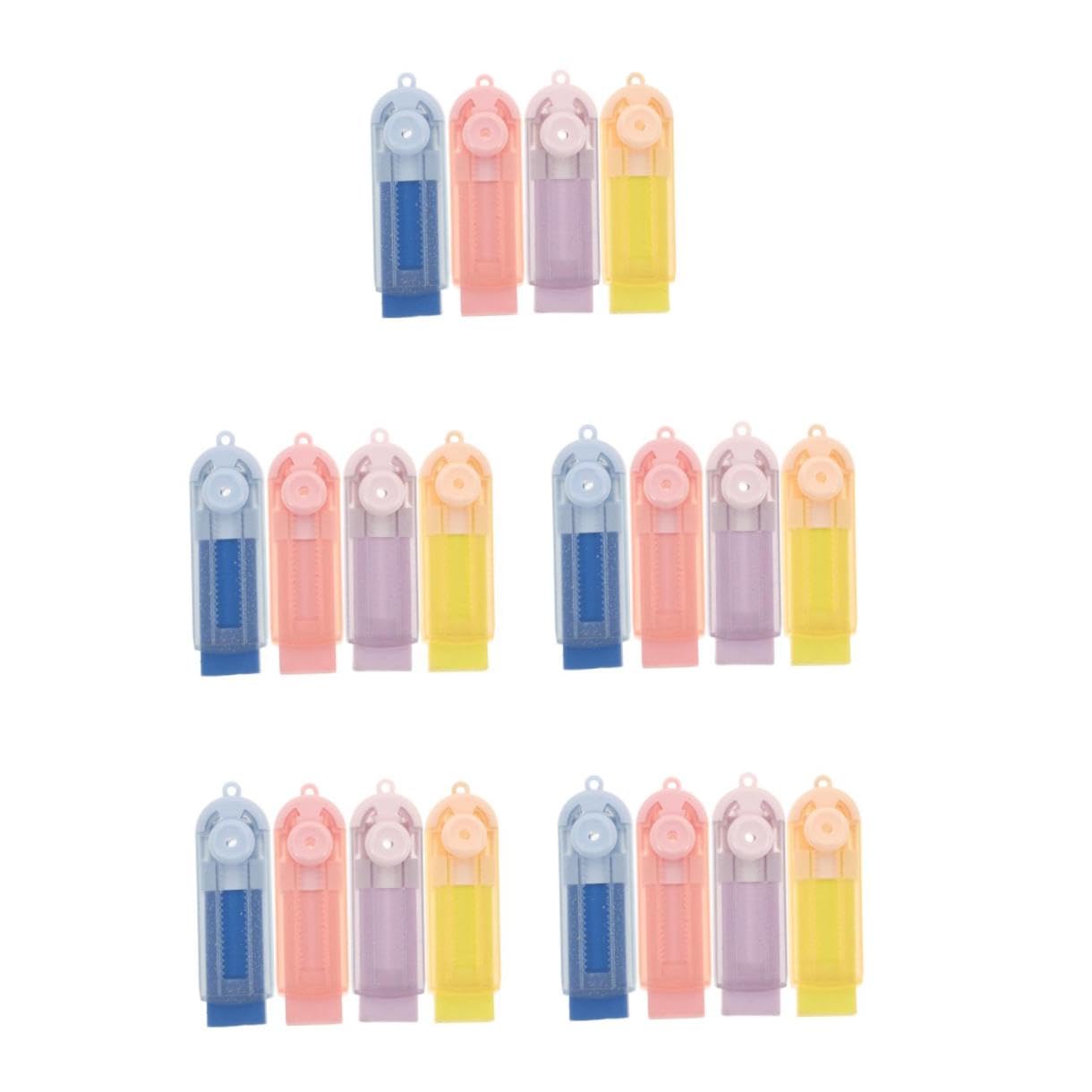 Operitacx 20pièces Erasers Rétractables Colorés Pour Étudiants Gomme Portable Traceless Pour Tests Et Examens Scolaires Fournitures De Bureau Pratiques