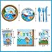 Nefelibata Gone Fishing Party Tableware Supplies Set Serves 20 Guests-Bobber Happy Birthday Banner,Plates, Cups, Napkins,Table Cover,Cutlery Kits-Kids Fisherman The Big One Party Ideas Decoration