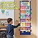 Classroom Jobs Pocket Chart with 47 Cards, Class Management Helpers for Preschool Elementary Homeschool, Teachers Must Haves Educational Supplies for Students