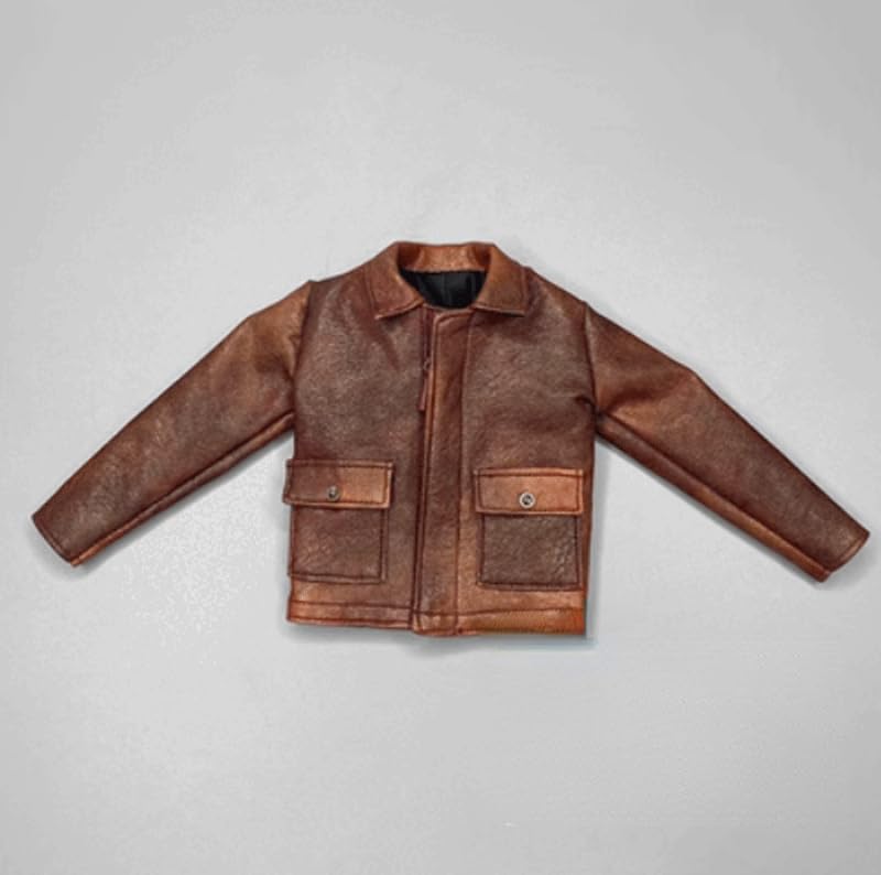 ximitoy 1/6 Male Soldier PU Leather Jacket Coat for 12'' Action Figure (B)