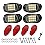 Winunite 4 Pods White Rock Lights 6000K Pure White UnderGlow Light with Extension Wires, IP67 Waterproof for Trailer Off Road Trucks Sedans SUV ATV UTV Boats