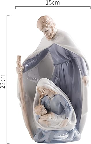 Miniatura 4 de Esculturas de la Virgen Virgen María, figuras de Nuestra Señora de Lourdes, pintadas a mano, estatuas cristianas de cerámica católica para