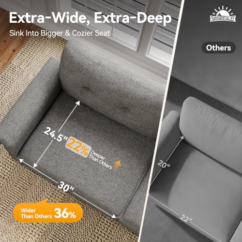 Image of SUNSHINE VALLEY Modular Sectional Couch and Loveseat Set for Living Room