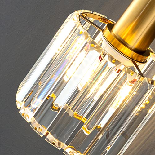 Lámpara de techo de cristal moderna con acabados en oro para espacios elegantes 6