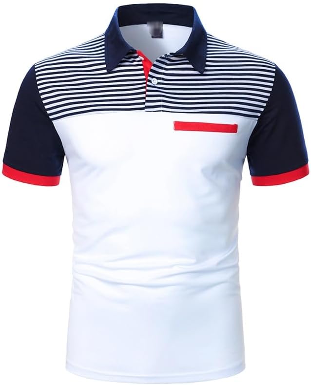 Men's Shirt Short Sleeve Striped Streetwear Casual Tops