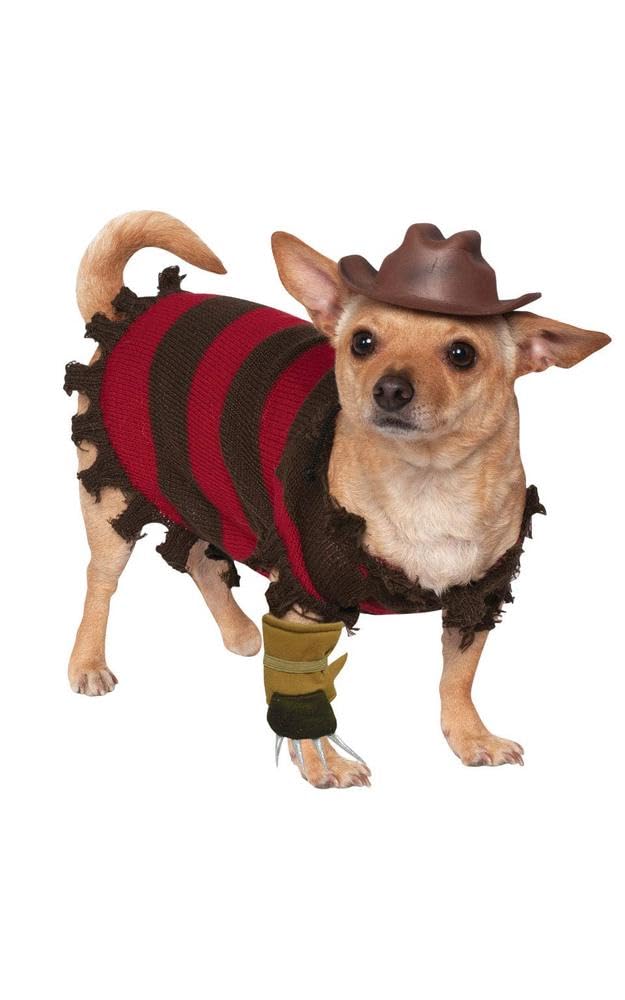 Freddy Krueger Nightmare Pet Fancy Dress Costume