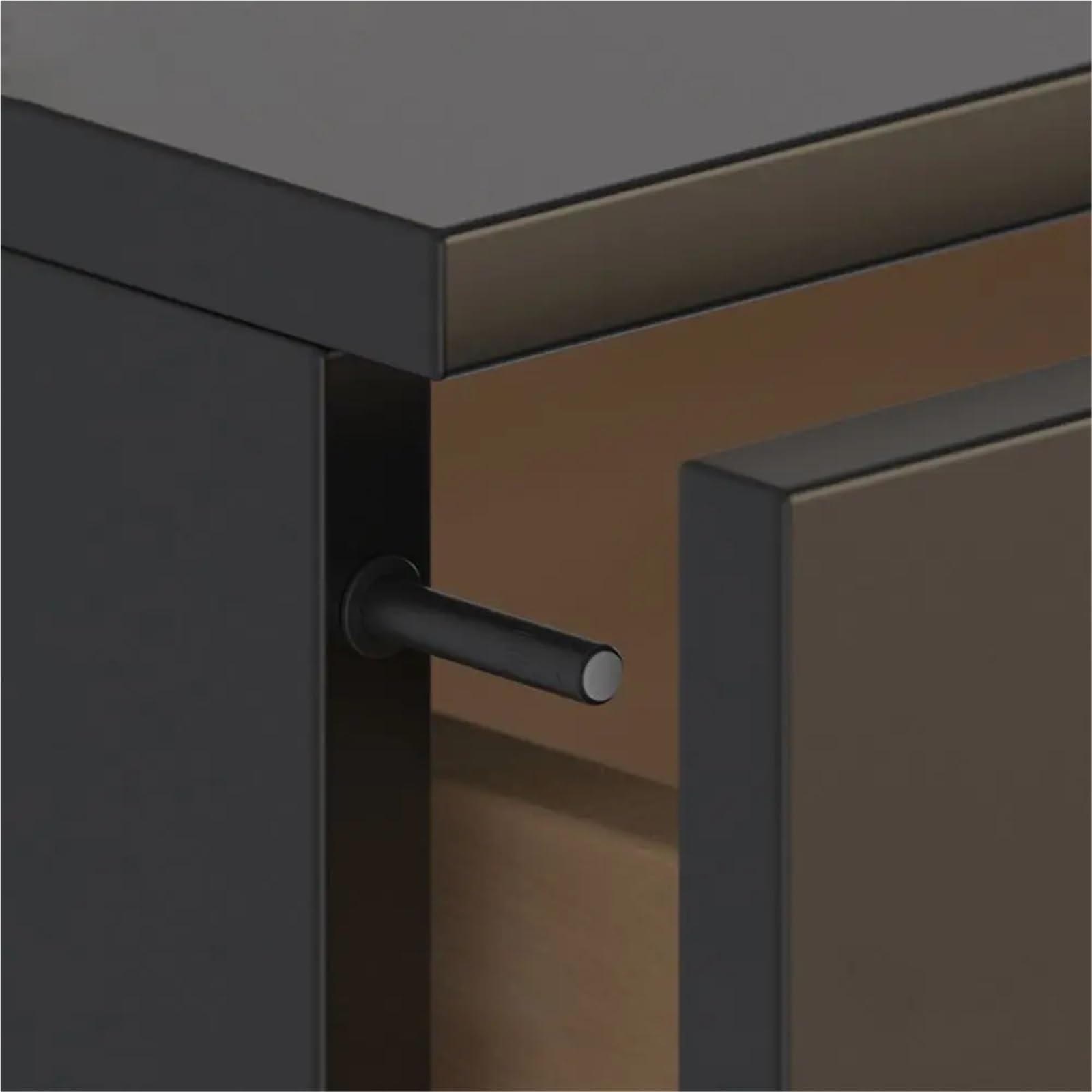 Tope de puerta magnético for armario cocina, 14 Uds., cierre cajón, amortiguador suave y en silencio, apertura por empuje, herrajes for muebles(Black)
