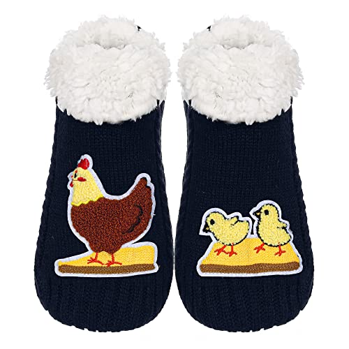 Image of ZYZX Cute Animal Slipper Socks for Women with Grips,Fuzzy Socks Indoor