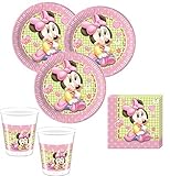 16 vasos de plástico Baby Minnie de 200 ml