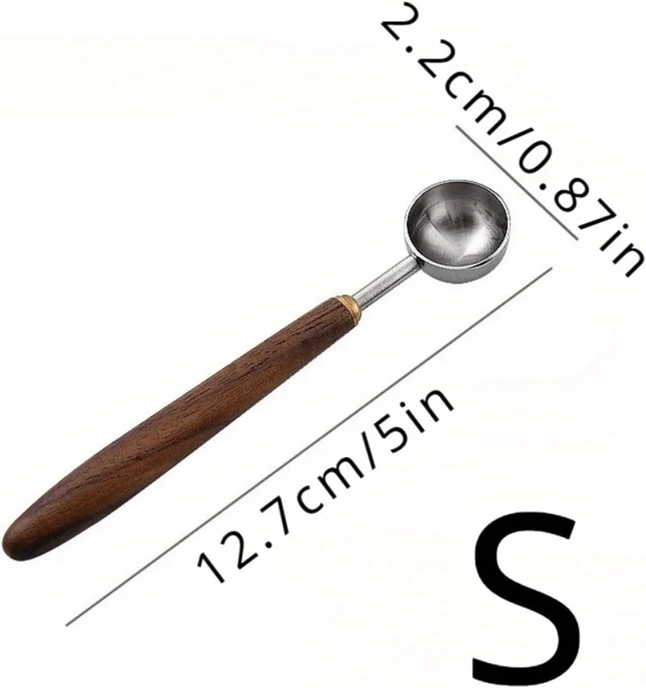 Coffee scoop tamper 3PC Wooden Handle Stainless Steel Coffee Scoop Tablespoon Measuring Spoon Walnut
