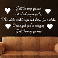 Windsor Designers Wall sticker -Bruno Mars - Just The Way You Are Wallart Bedroom Lounge Kitchen Decor -SMALL -SIZE 60cm x 30cm -Orange