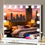 VANITII GLOBAL Hollywood - Espejo de tocador con luces, 3 modos de mesa para cosméticos