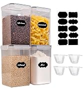 SUROQUE 4-Pack Airtight Food Storage Containers - 5.2L BPA-Free Pantry Organizers With Lids & Labels - View #4
