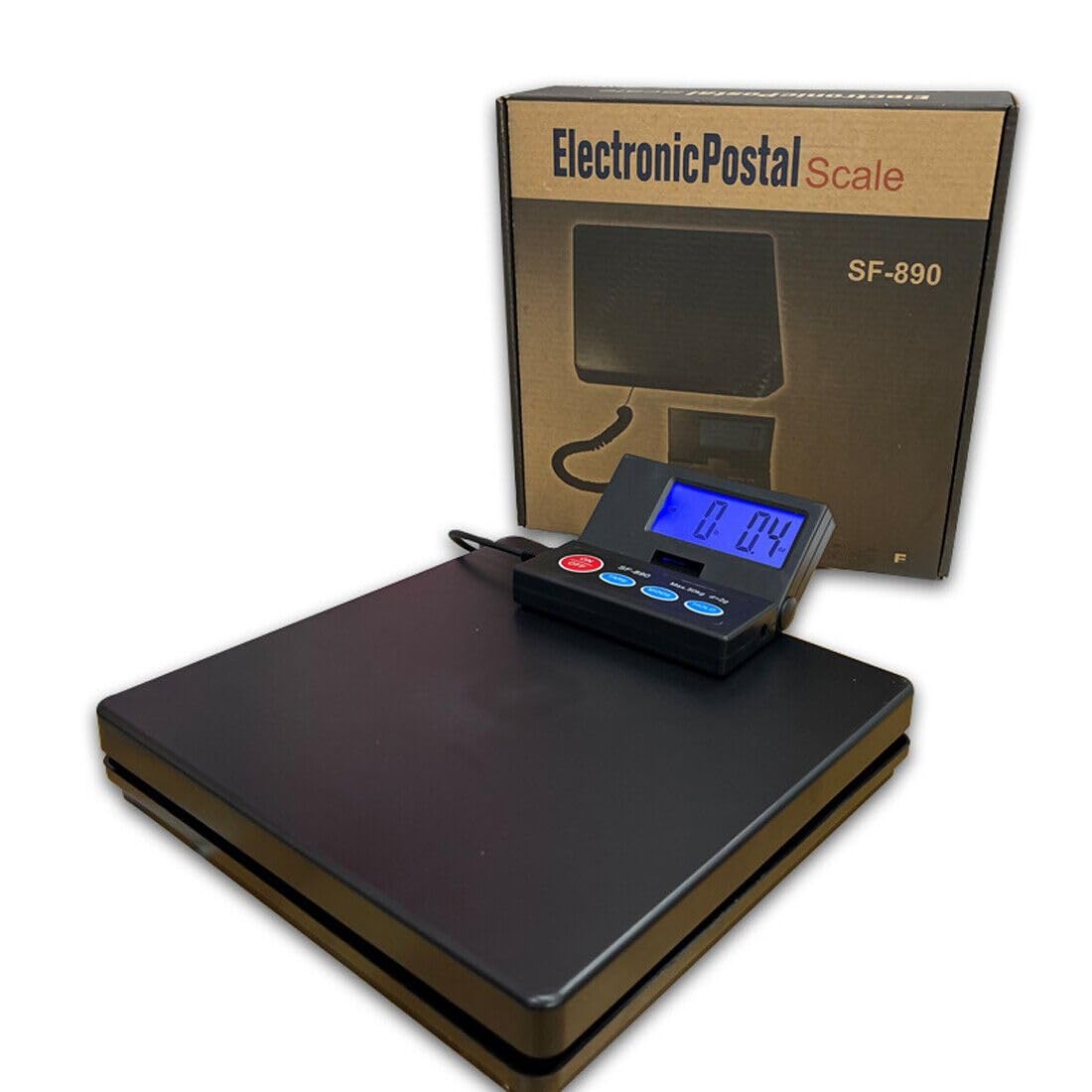 Digital Postal Shipping Scale 45kg Capacity - Heavy Duty Parcel Weighing Platform with LCD Display, Tare Function, Unit Conversion for Home & Office (kg/lb/oz)