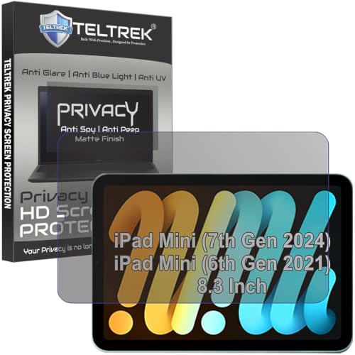 Image of Privacy Matte Anti Peep Screen Guard Compatible With iPad Mini 6th Gen 2021 & Mini 7th 2024 & Mini A17 Pro 2024 & Mini 6 /7 Tab (8.3 Inch Tablet) Not a Tempered Glass Screen Protector