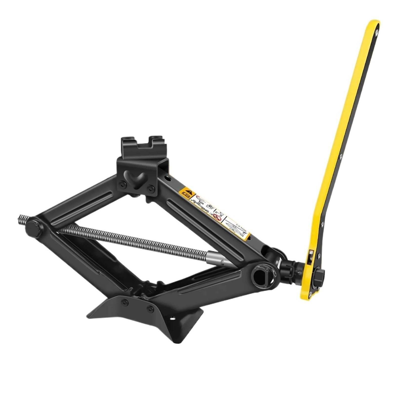 Jack de tijera de 2 toneladas con trinquete, acero resistente, 110-390mm