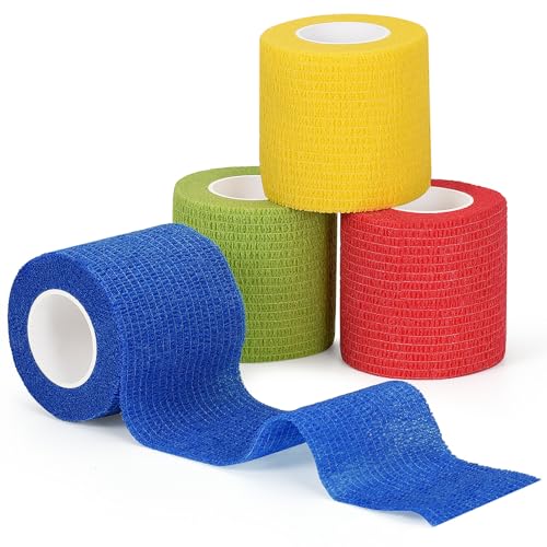 Sagafly Pet Vet Wrap Self Adherent Bandage Dogs Cats Horse Self Adhesive Wrap Cohesive Bandages Pets Vet Tape Non-Woven Elastic Bandage for Wrist Ankle 5cm x 4.5m
