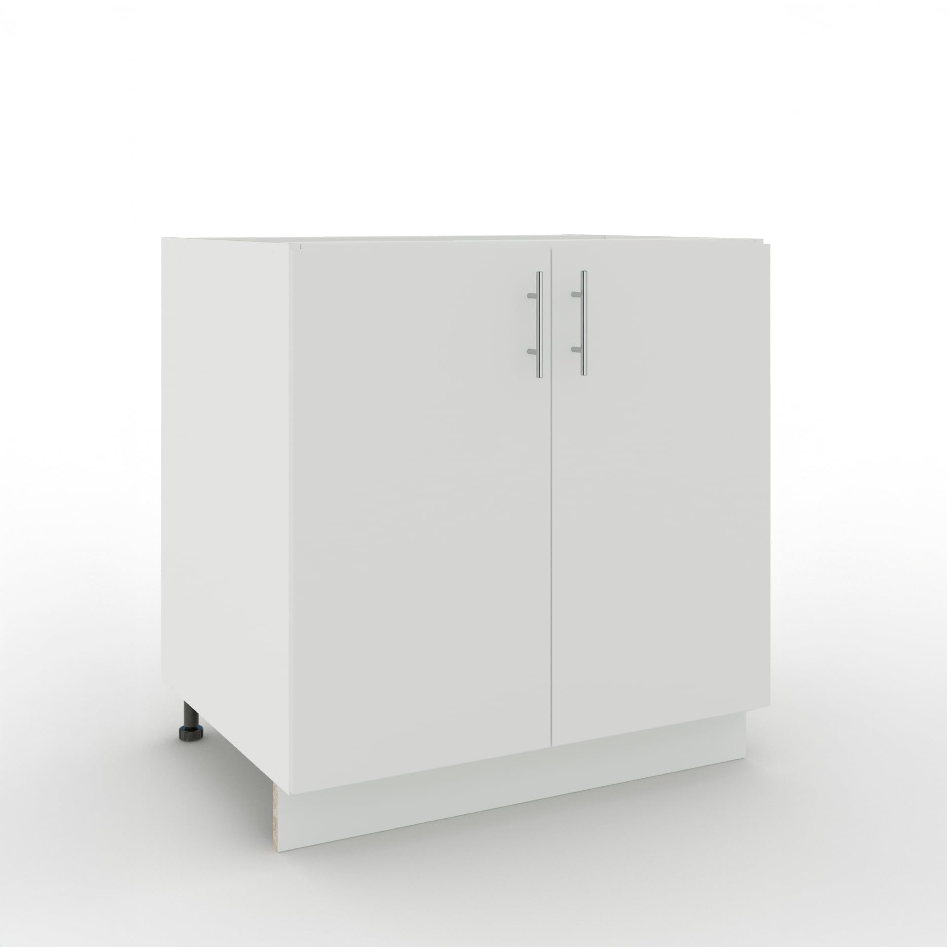 JD Greta Adjustable Kitchen Base Unit - 800mm - Base Cabinet with Doors (No Worktop) - White Matt — image 1