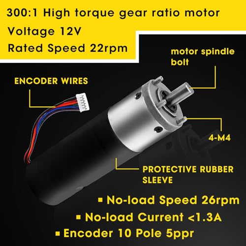 Image of 287298 RV in-Wall Slide-Out Motor Assembly, 500:1 High Torque Gear Ratio 12V DC, Compatible with Lippert /LCI Schwintek in-Wall Slide System for Motorhome, Travel Trailer, and Camper