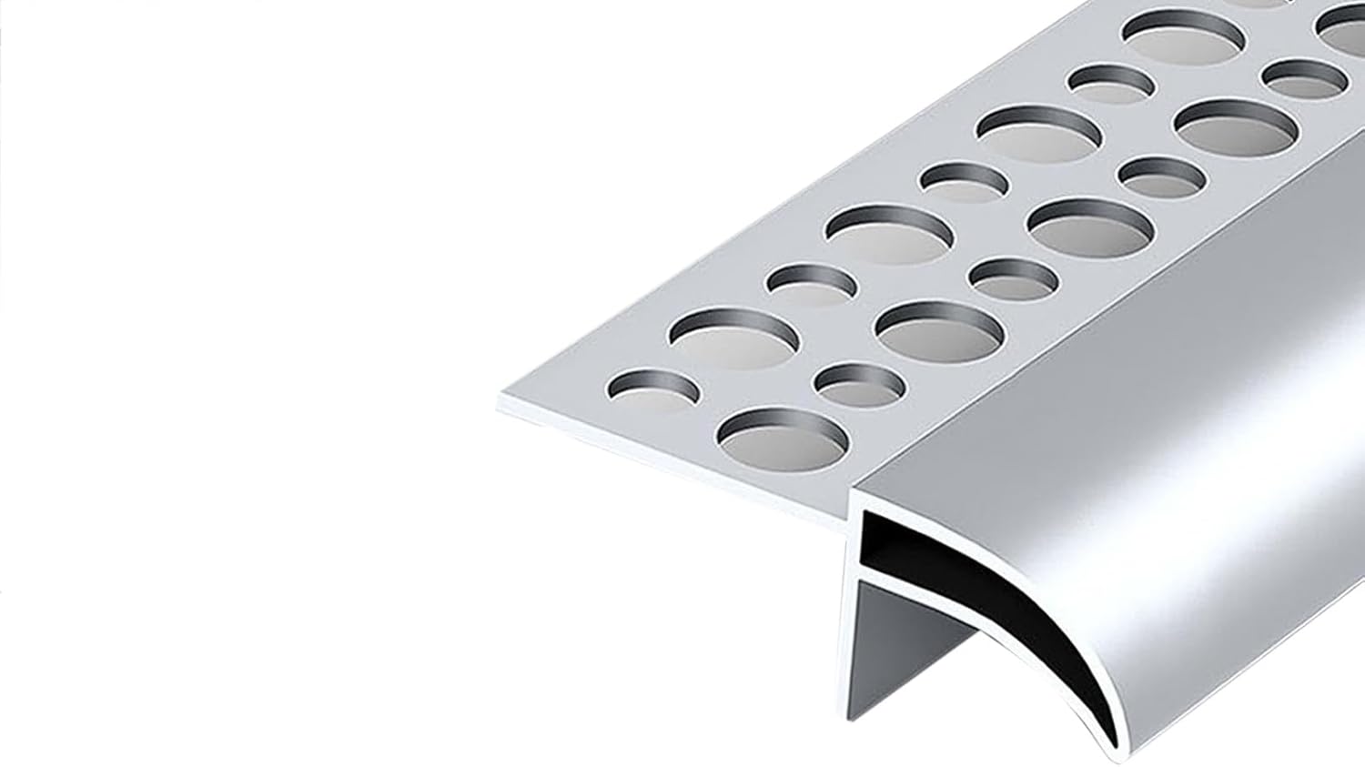 Aluminum Alloy Rain Diverter Gutter Drip Edge Trim - Eagle Nose Protection for Window Sills & Exterior Walls - 120cm x 50mm (1pc) - Weatherproof & Durable