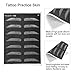 5Pcs Eyebrow Tattoo Training Skin, Fake Skin Sheets for Microblading Practice, Beginner Stroke Technique Clear Brow Pattern Tools, Black Classic Straight Brow Shape Practice Tool