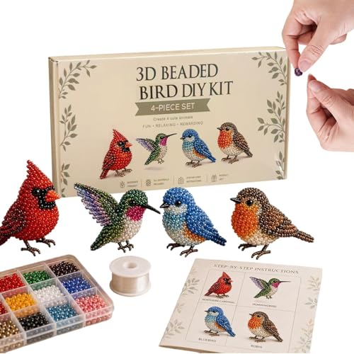 Animales de perlas 3D arte de perlas kit DIY de construcción de figuras para adultos