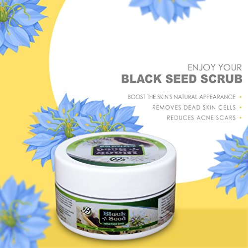 Herboganic Black Seed Herbal Facial Scrub | Cleanses, Rejuvenates And Nourishes Skin | Moisturizing Body Scrub | Facial Scrub For Women | Natural Body Scrub Exfoliator | All Natural | 5.30 Oz #TOP3